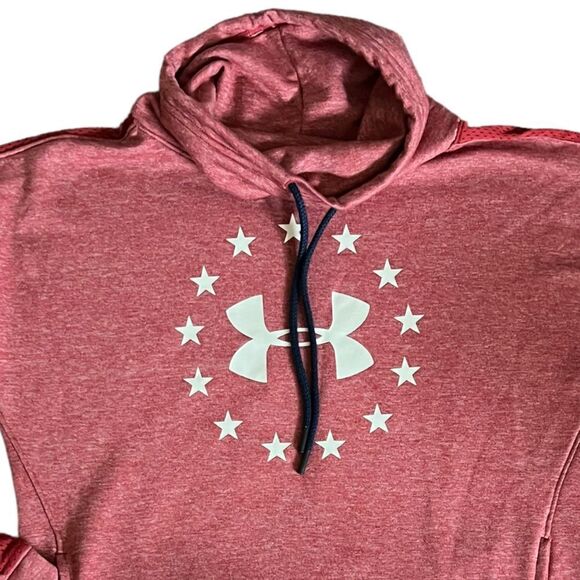 Under Armour UA Freedom Funnel Neck Women’z Sz Small Stadium Red GUC - Picture 16 of 16
